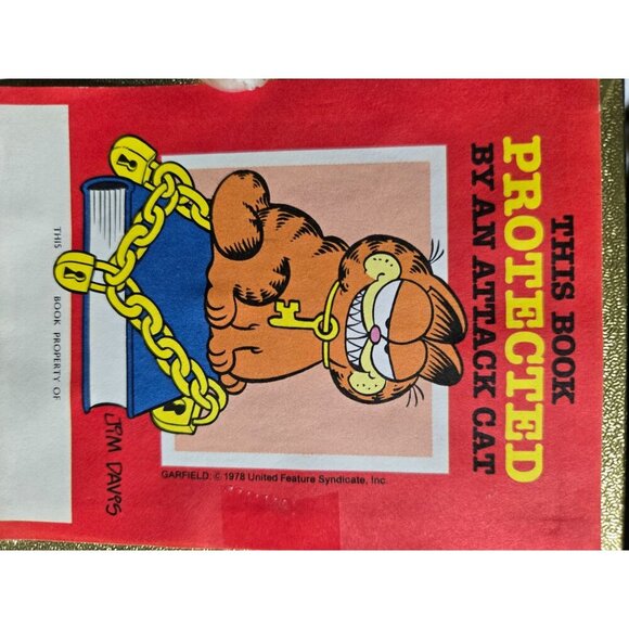 Garfield Bookplates 50-Pack By Antioch Bookplate Co. - "Protected By An Attack C - Picture 3 of 5